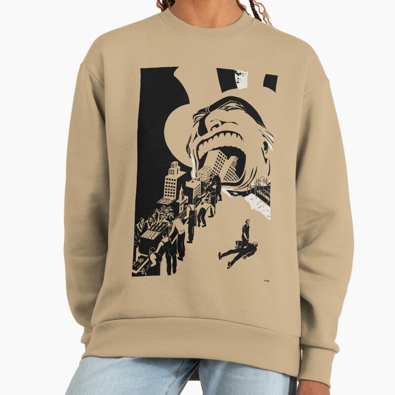 Capitalism Devours Everything - Dmitry Moor, Soviet Propaganda, Socialist, Communist, Anti Capitalist Unisex Sweater Crewneck Pullover Casual Streetwear Graphic Print 2