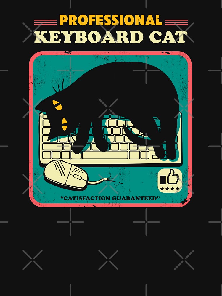 Professional Keyboard Cat  Unisex Sweater Crewneck Pullover Casual Streetwear Graphic Print 3