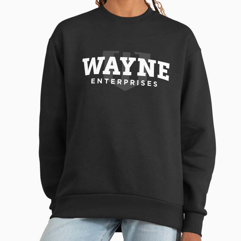 Wayne Enterprises (White) Unisex Sweater Crewneck Pullover Casual Streetwear Graphic Print 2