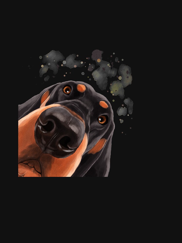 Curious Black And Tan Coonhound Dog Unisex Sweater Crewneck Pullover Casual Streetwear Graphic Print 3