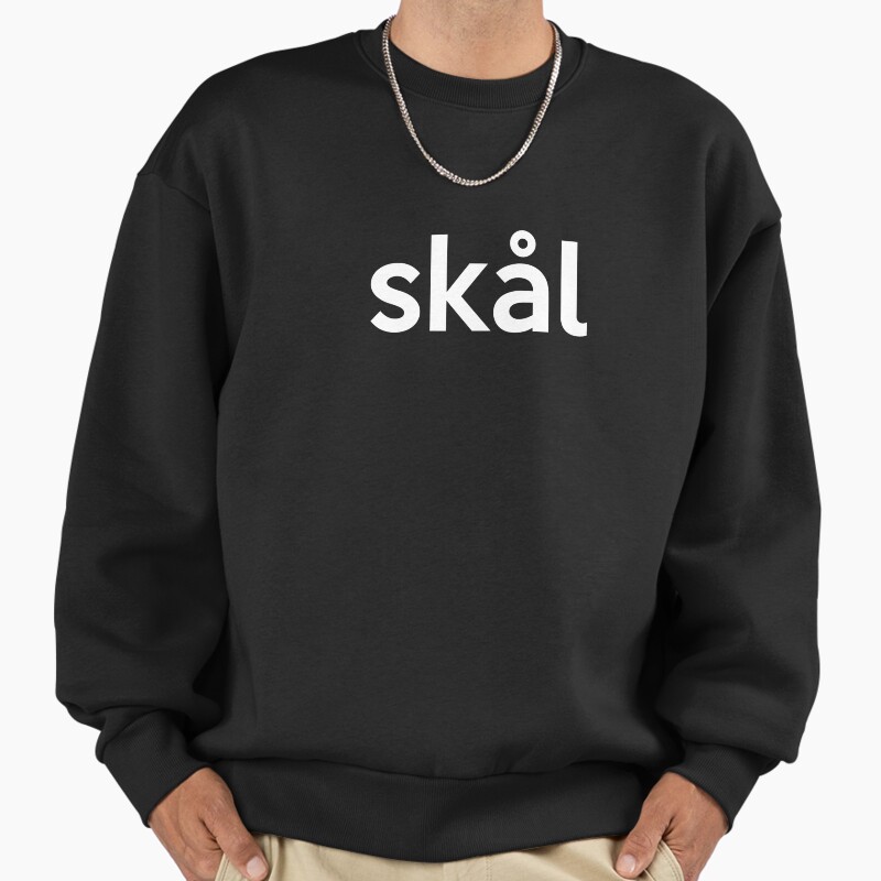 Scandinavian SkL Swedish Norwegian Danish Unisex Sweater Crewneck Pullover Casual Streetwear Graphic Print