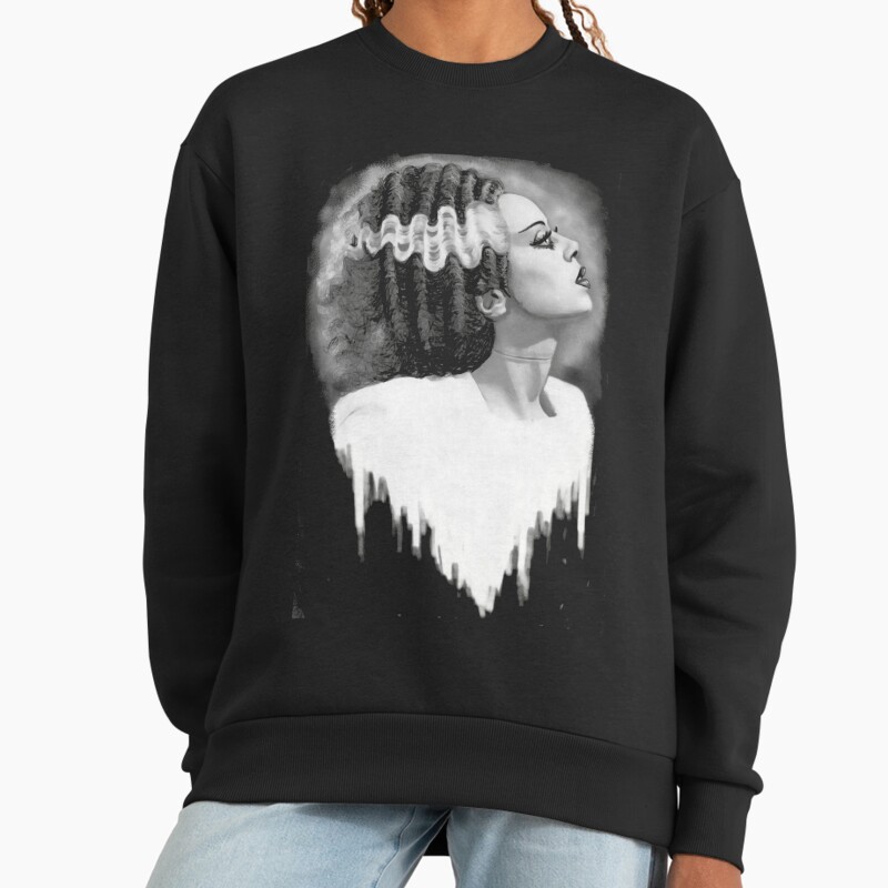 Bride Of Frankenstein Unisex Sweater Crewneck Pullover Casual Streetwear Graphic Print 2
