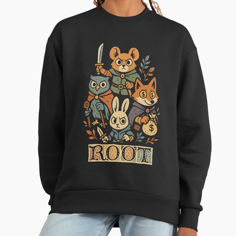 Root Game - Strategy Board Game Fan Art Unisex Sweater Crewneck Pullover Casual Streetwear Graphic Print 2