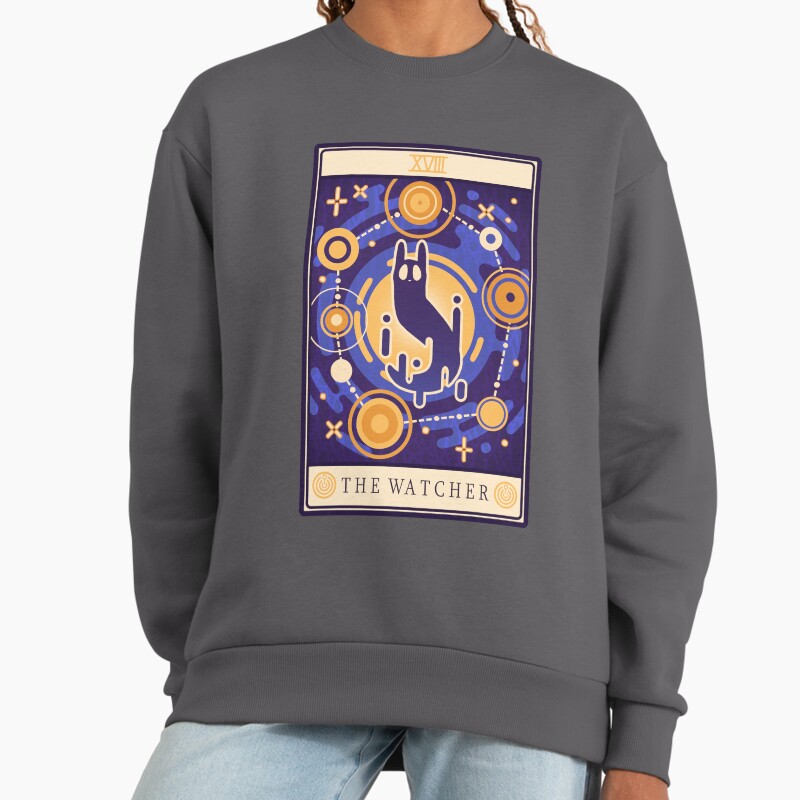 The Watcher Tarot - Rain World Unisex Sweater Crewneck Pullover Casual Streetwear Graphic Print 2