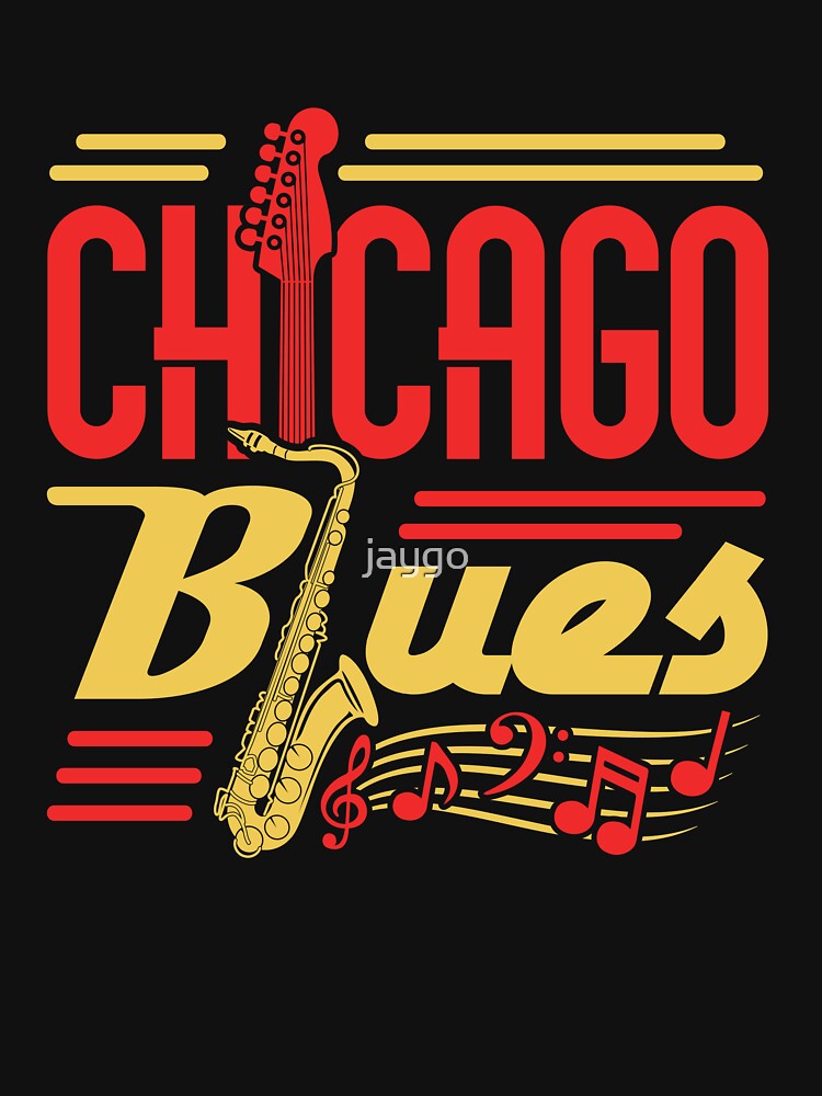 Chicago Blues Unisex Sweater Crewneck Pullover Casual Streetwear Graphic Print 3