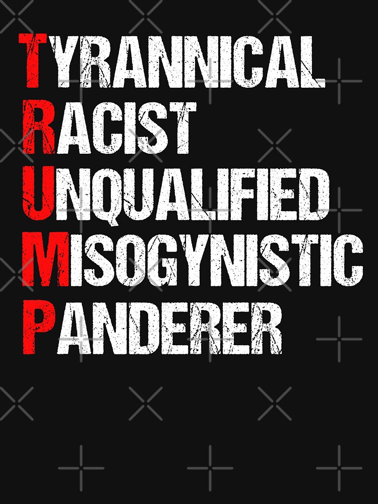 Anti Trump Acrostic Unisex Sweater Crewneck Pullover Casual Streetwear Graphic Print 3