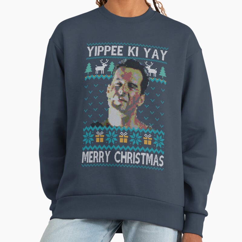 Yiippee Ki Christmas Unisex Sweater Crewneck Pullover Casual Streetwear Graphic Print 2