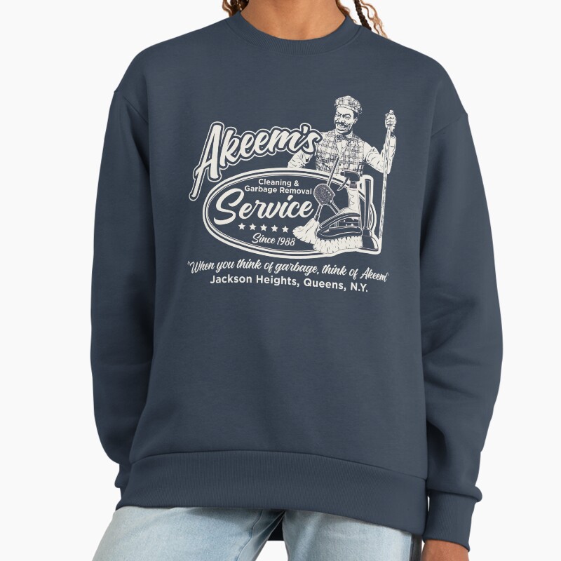 Akeem'S Cleaning Service Unisex Sweater Crewneck Pullover Casual Streetwear Graphic Print 2