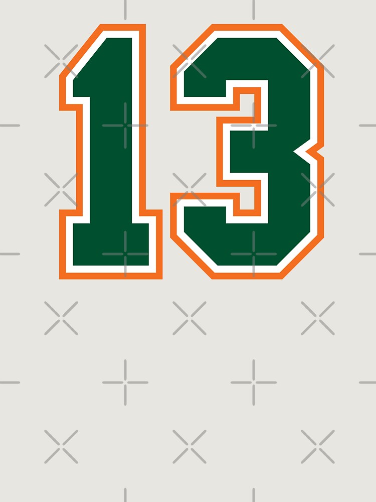 13 Jersey Number Number Thirteen Straight From Miami Unisex Sweater Crewneck Pullover Casual Streetwear Graphic Print 3