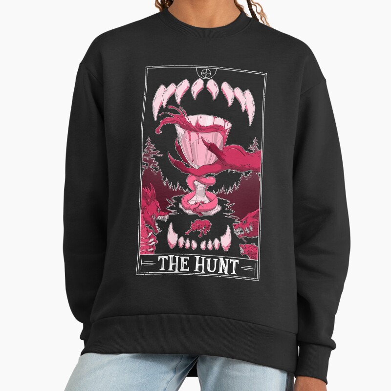 The Hunt "Tarotesque" - (Dark) Unisex Sweater Crewneck Pullover Casual Streetwear Graphic Print 2