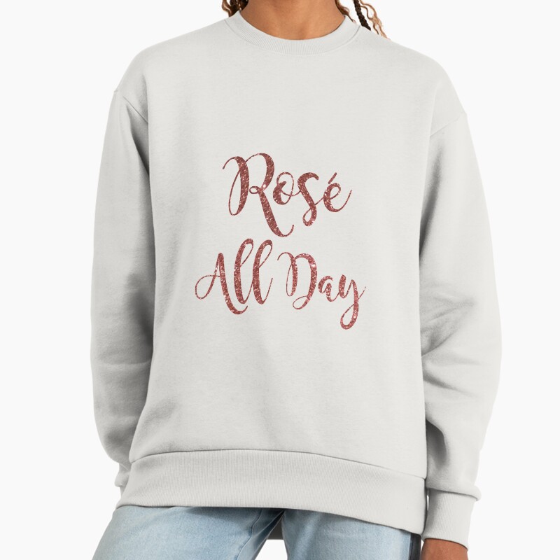 Rose All Day Unisex Sweater Crewneck Pullover Casual Streetwear Graphic Print 2