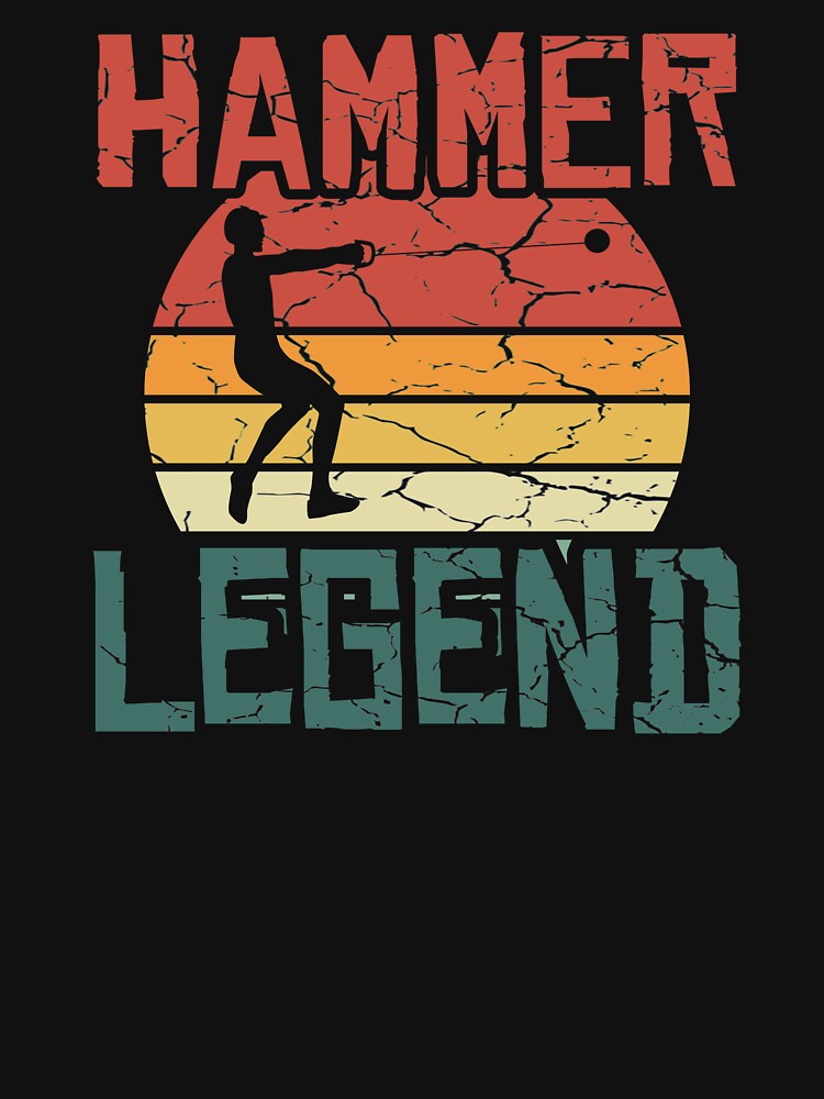 Vintage Retro Distressed Hammer Thrower Legend T Shirt Unisex Sweater Crewneck Pullover Casual Streetwear Graphic Print 3