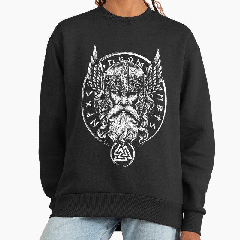 God Of War And Wisdom Unisex Sweater Crewneck Pullover Casual Streetwear Graphic Print 2