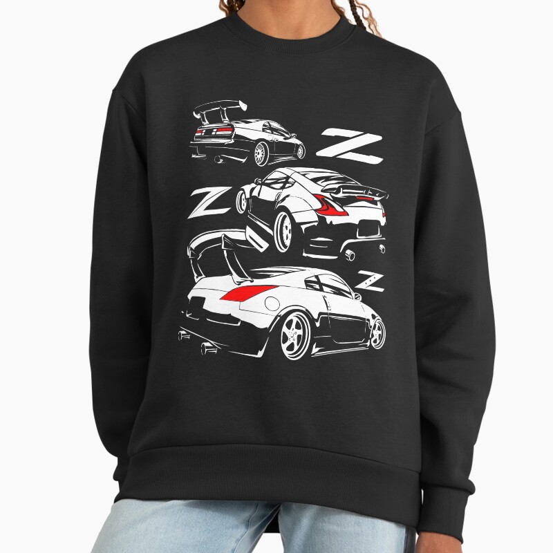 Z Family. 350Z 370Z 300Zx Unisex Sweater Crewneck Pullover Casual Streetwear Graphic Print 2