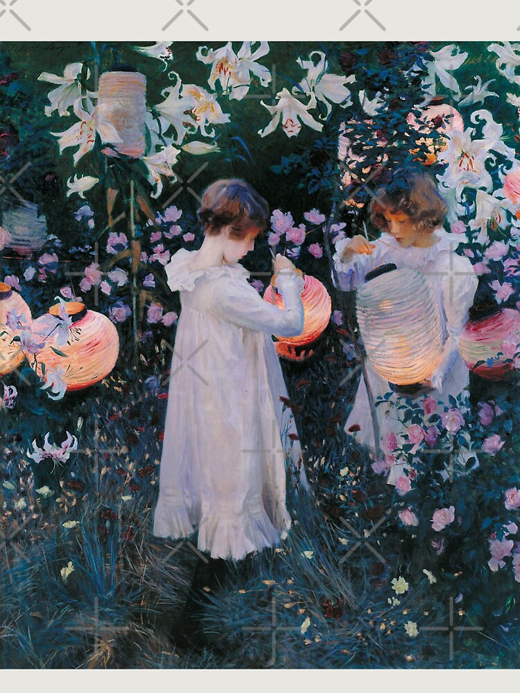John Singer Sargent - Carnation, Lily, Lily, Rose Unisex Sweater Crewneck Pullover Casual Streetwear Graphic Print 3