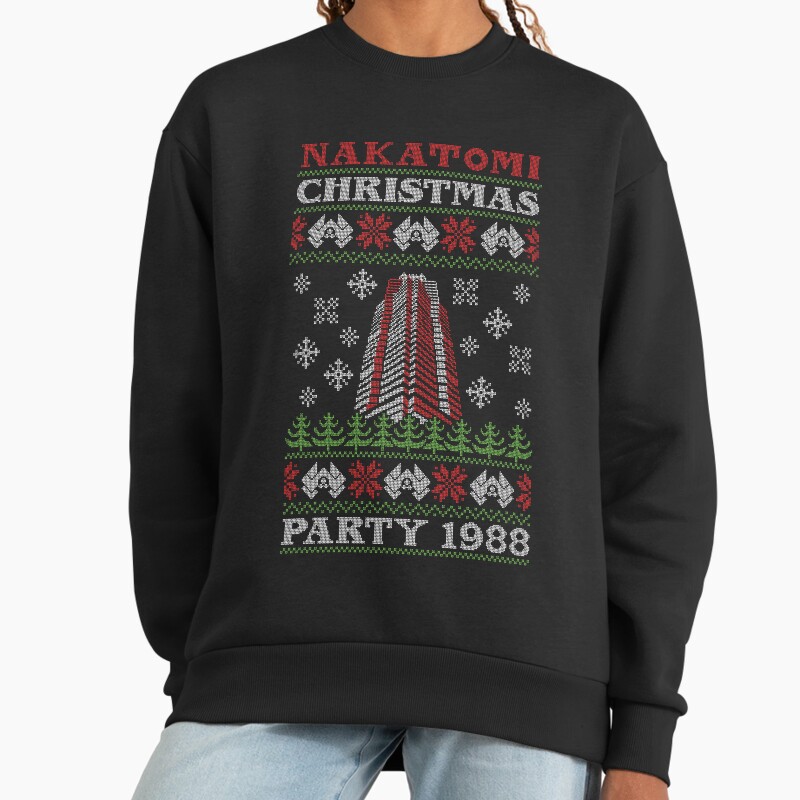 Nakatomi Plaza Christmas Party Knitted  Unisex Sweater Crewneck Pullover Casual Streetwear Graphic Print 2