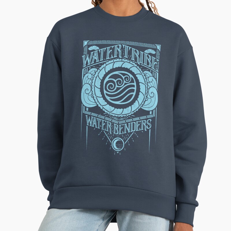 Water Tribe Unisex Sweater Crewneck Pullover Casual Streetwear Graphic Print 2