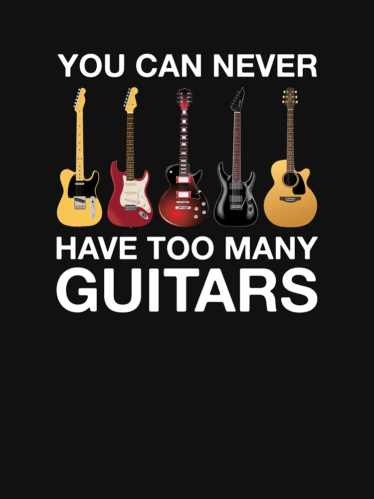 You Can Never Have Too Many Guitars  Unisex Sweater Crewneck Pullover Casual Streetwear Graphic Print 3