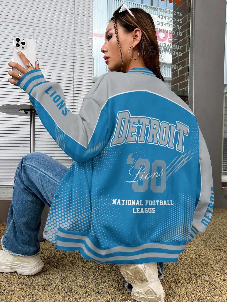 Detroit Lions National Football League Varsity Jacket For Men And Women - Image 2