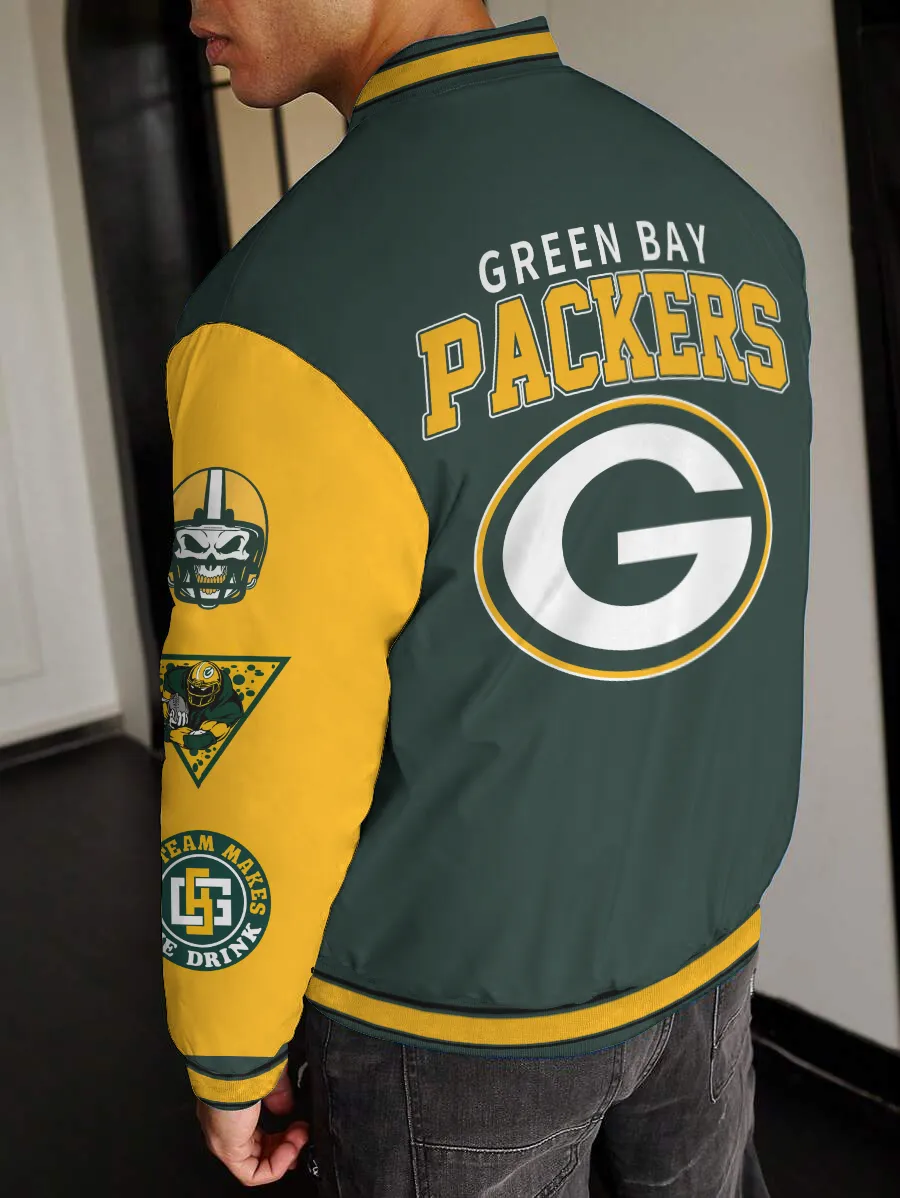 Green Bay Packers National Football League Varsity Jacket For Team Sport Fans - Image 2