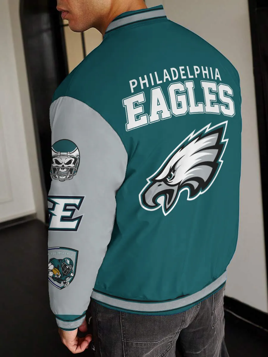 Philadelphia Eagles National Football League Varsity Jacket For Team Sport Fans - Image 2