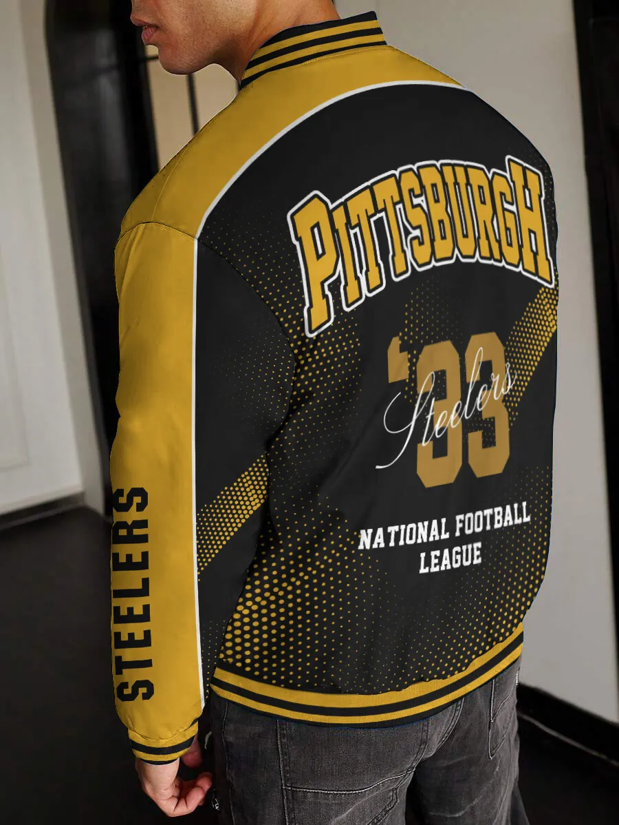 Pittsburgh Steelers National Football League Varsity Jacket For Women And Men - Image 2