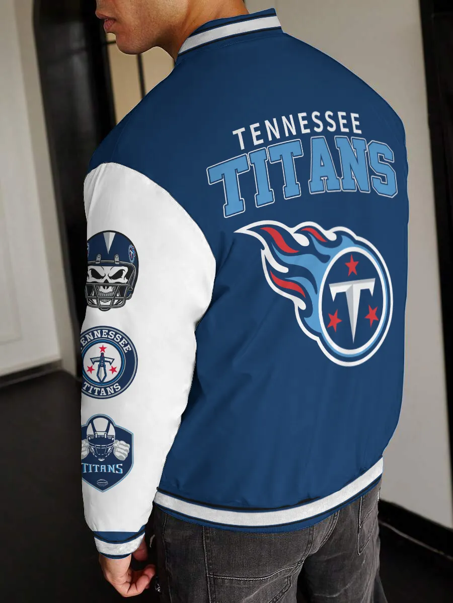 Tennessee Titans National Football League Varsity Jacket For Women And Men - Image 2