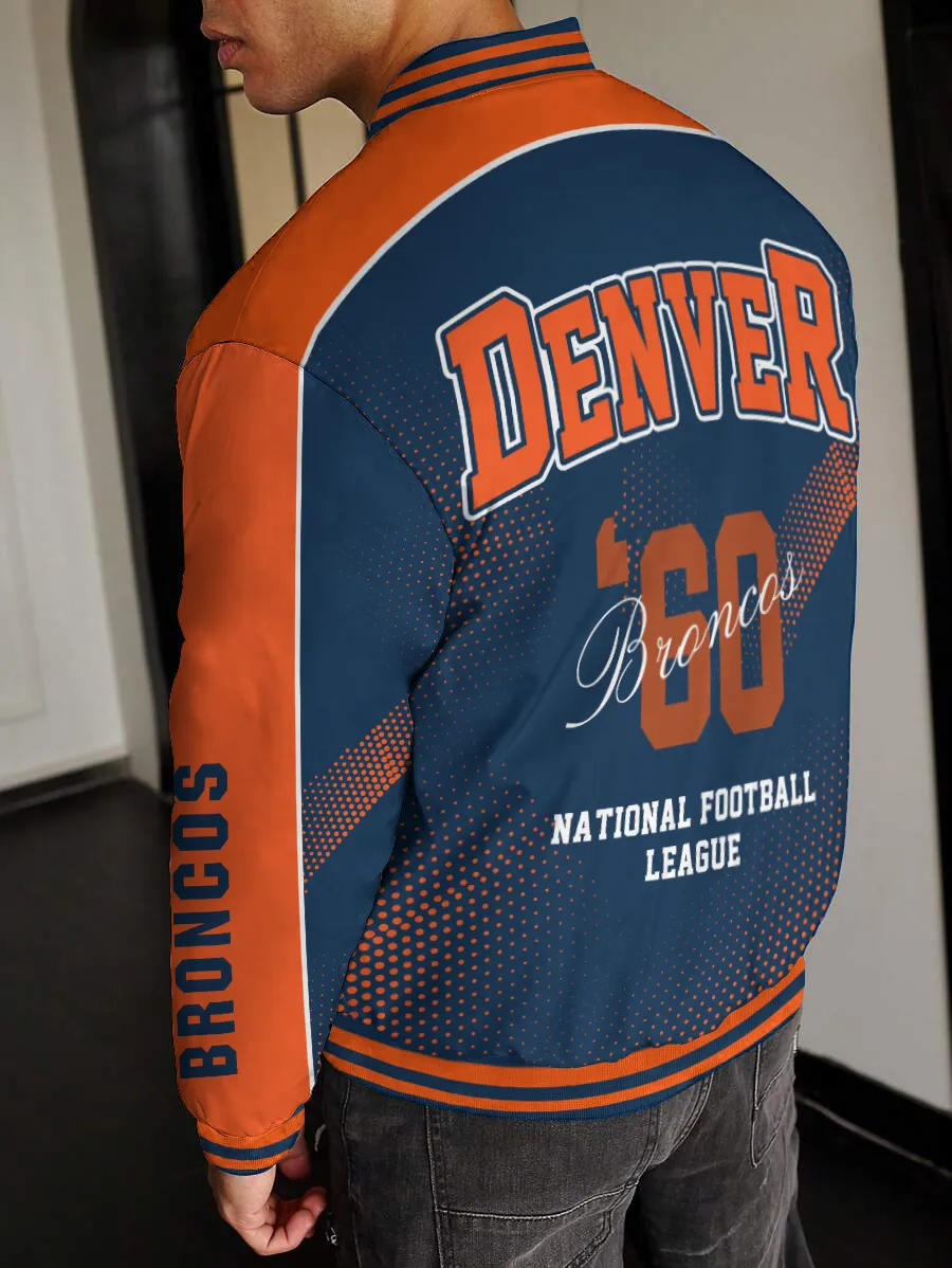Denver Broncos National Football League Varsity Jacket For Women And Men - Image 2