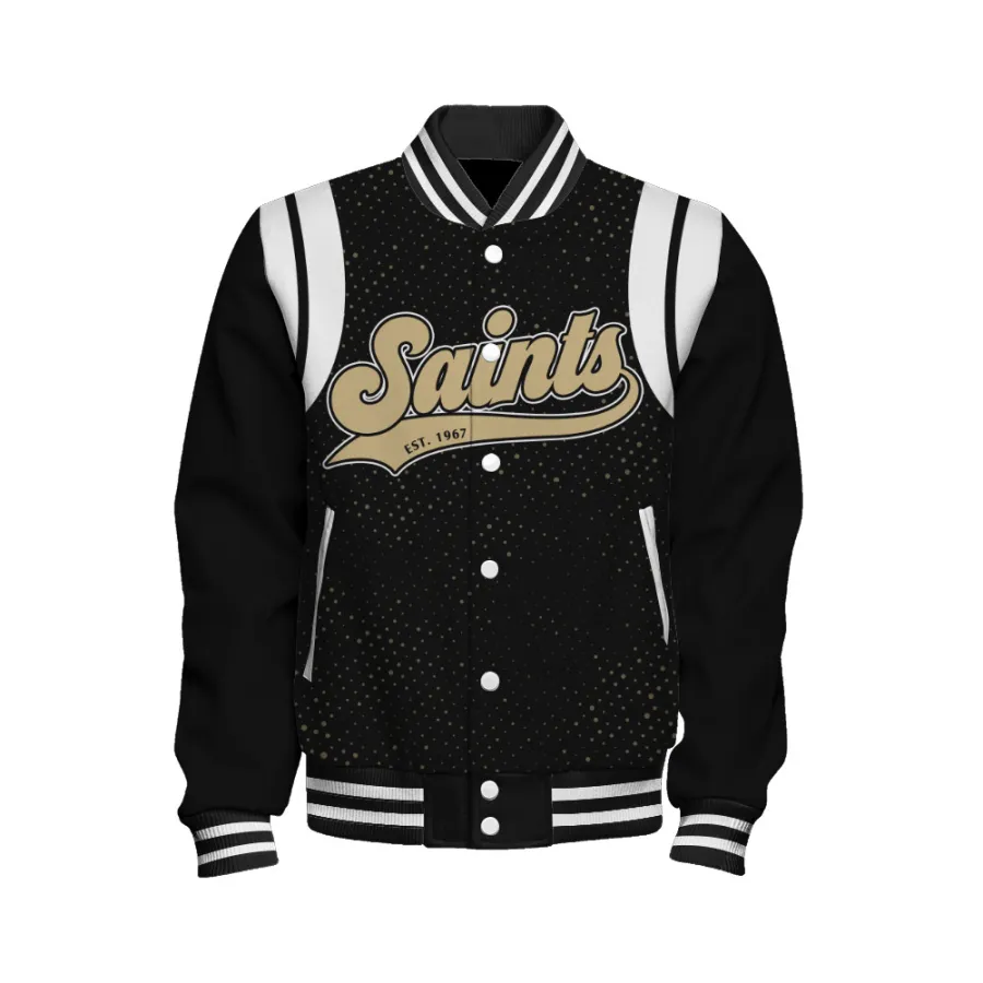 New Orleans Saints Athletic Legacy Baseball Jacket - Image 2