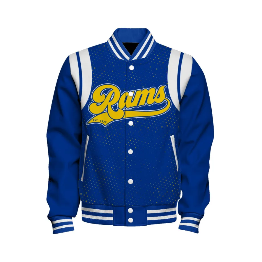 Los Angeles Rams Athletic Legacy Baseball Jacket - Image 2
