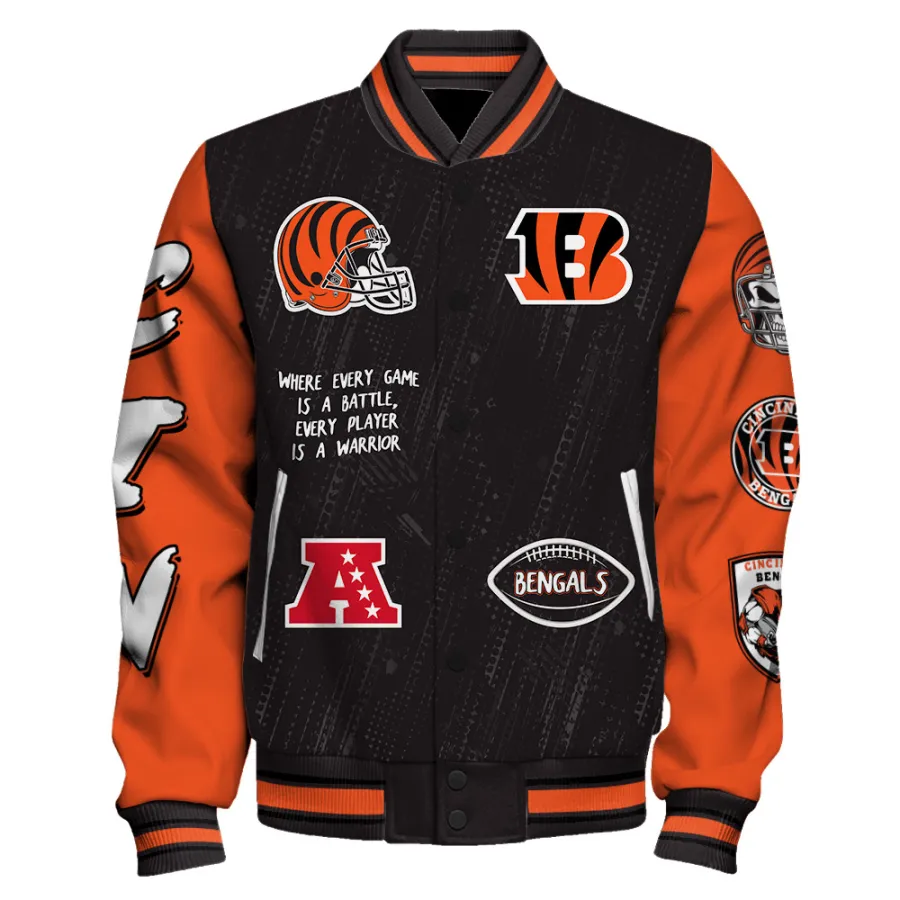 Cincinnati Bengals Athletic Legacy Baseball Jacket - Image 2