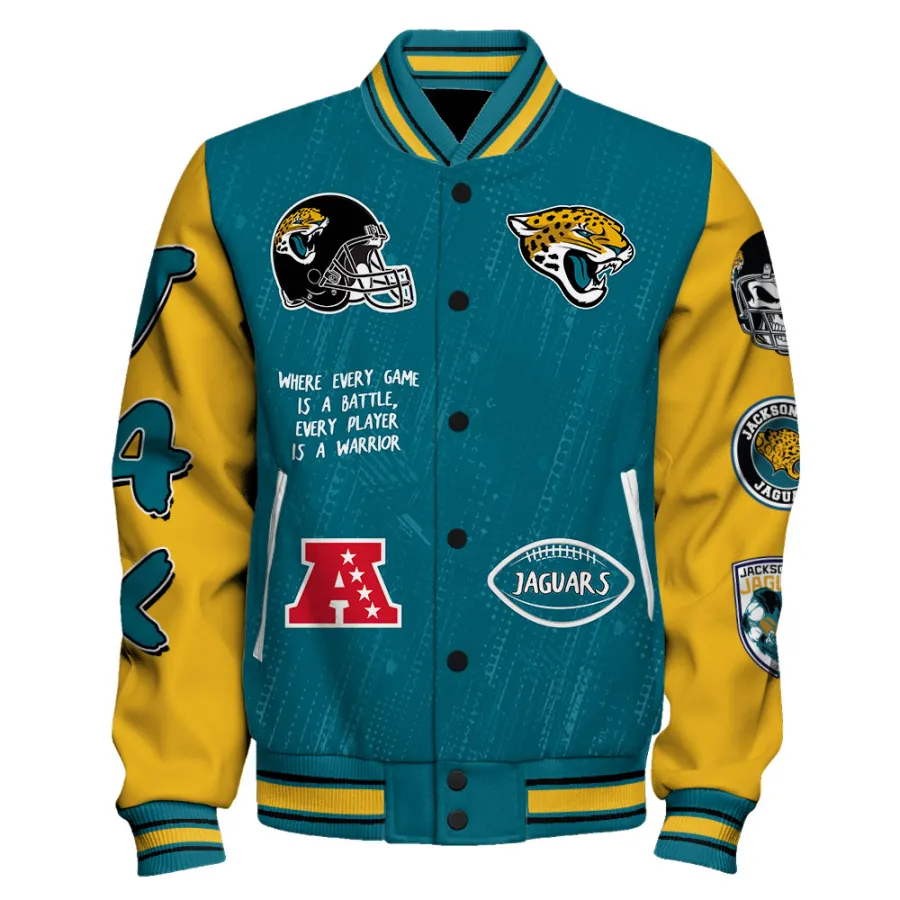 Jacksonville Jaguars Athletic Legacy Baseball Varsity Jacket For Fans - Image 2