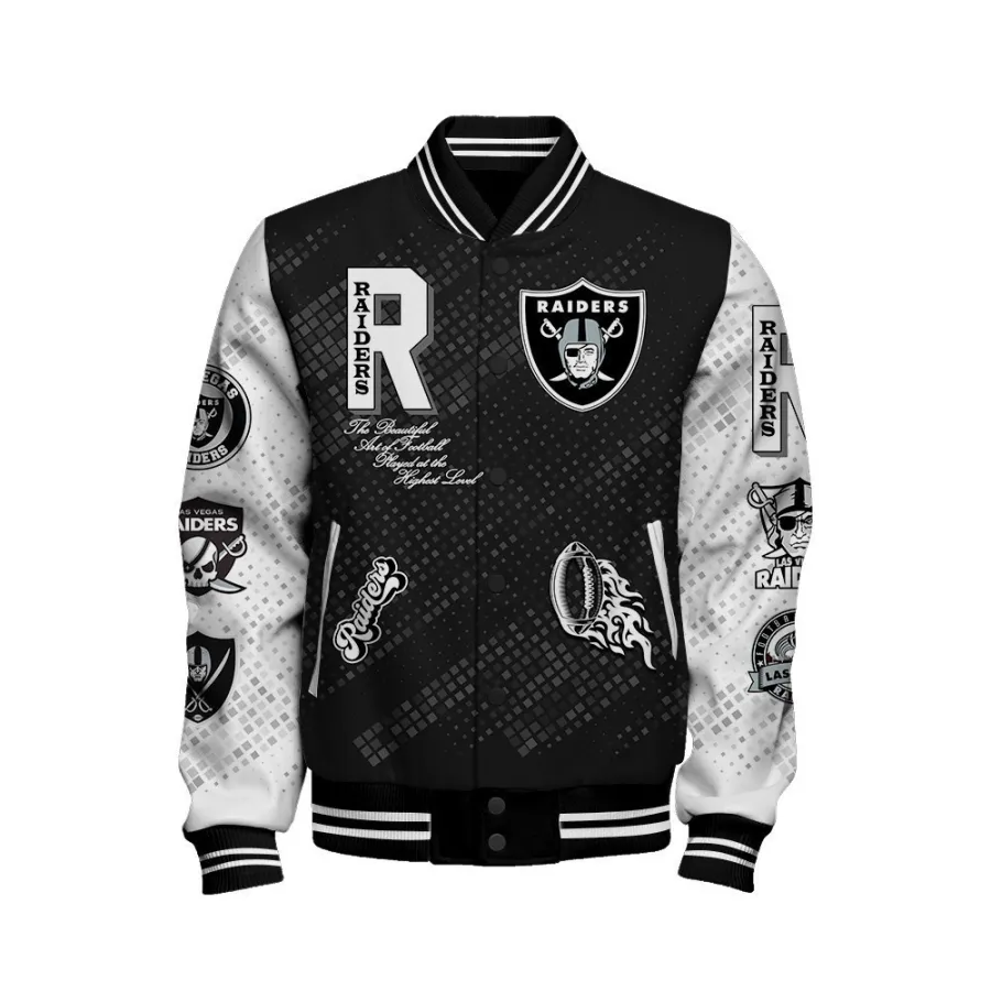 Las Vegas Raiders National Football Conference Varsity Jacket - Image 2
