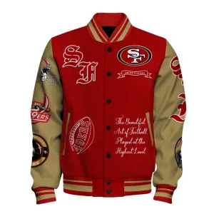 San Francisco 49ers National Football Conference Varsity Jacket For Fans - Image 2