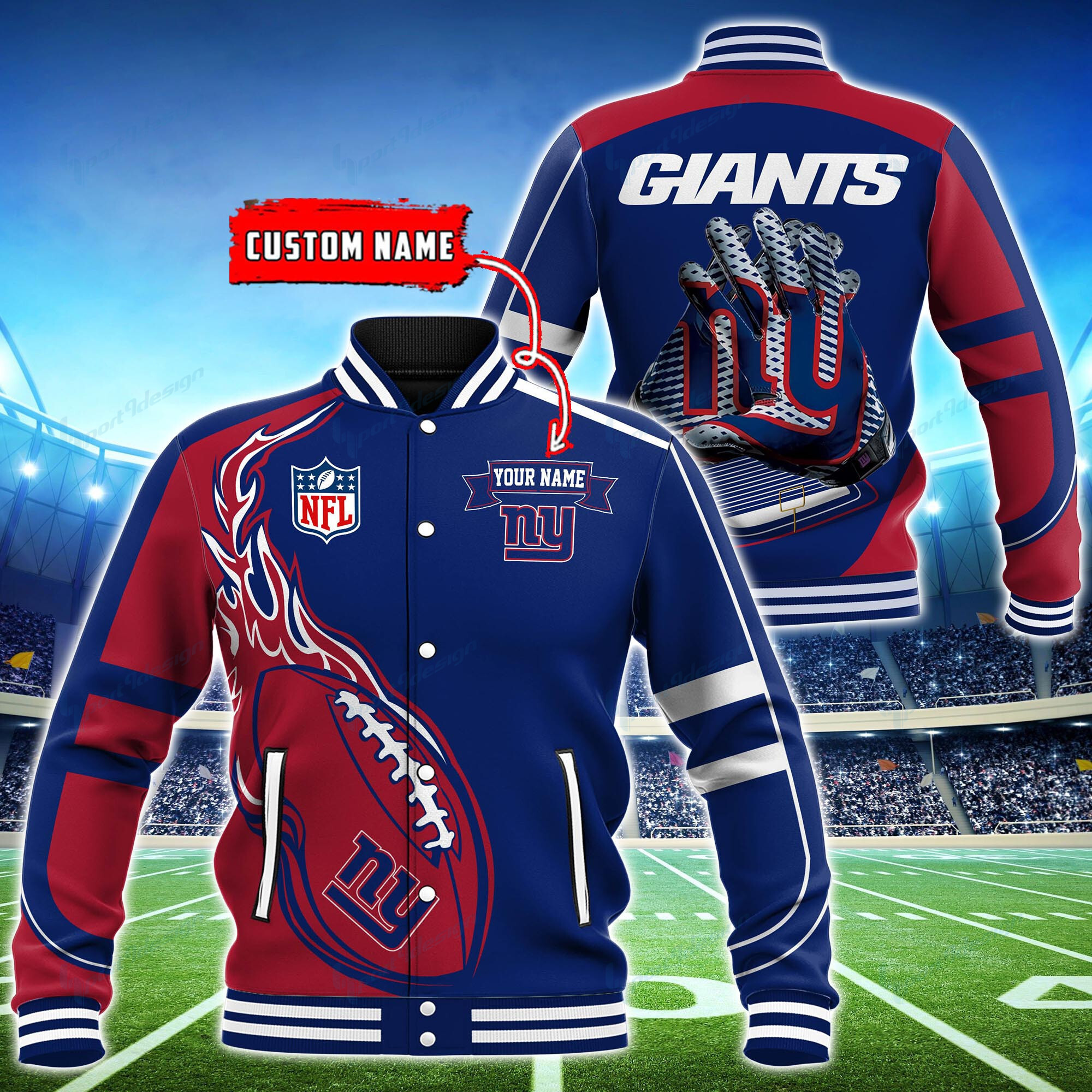 New York Giants Personalized Baseball Jacket For Sport Fans - Image 2