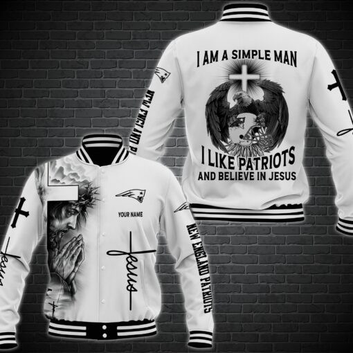 New England Patriots Personalized Baseball Jacket - Image 2