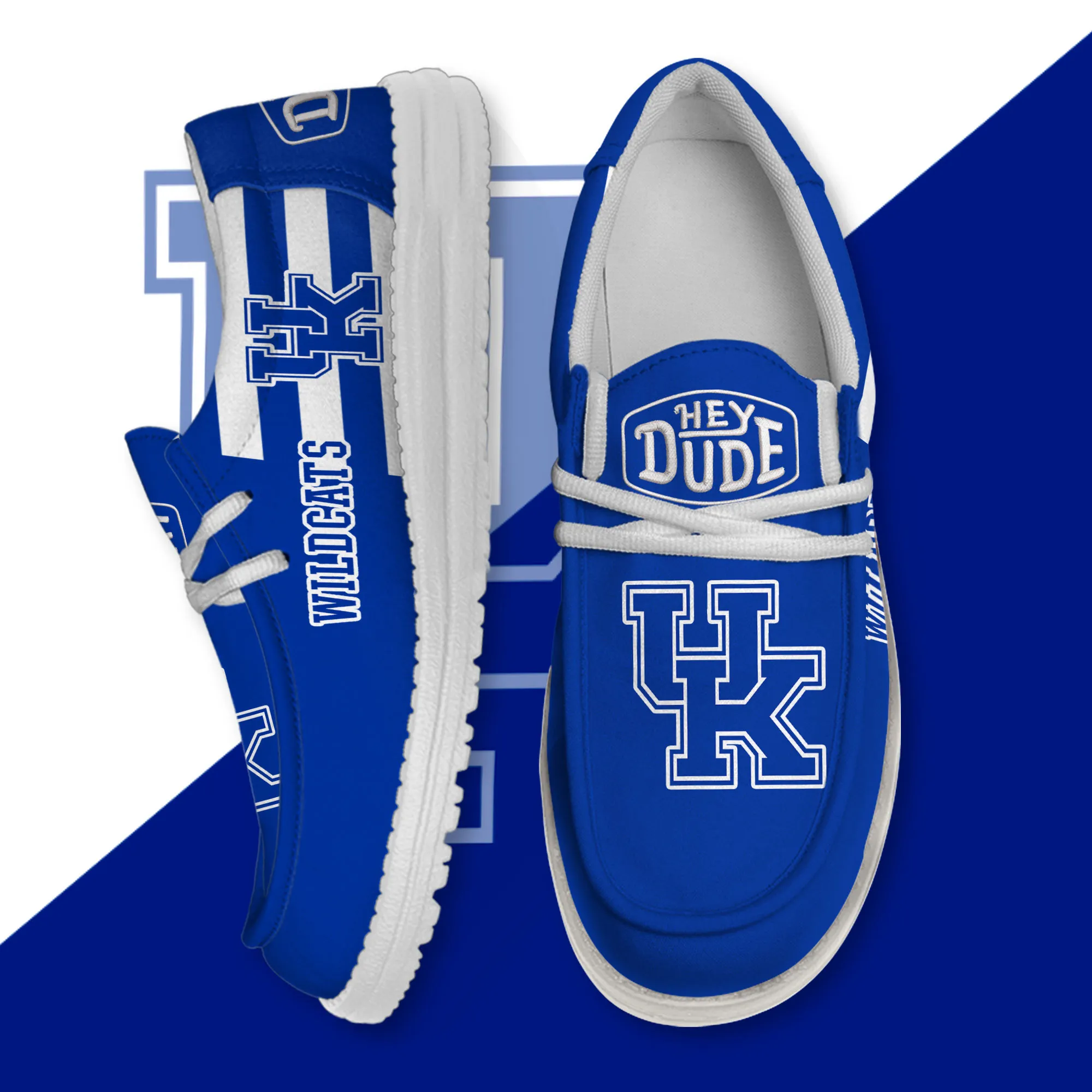 Kentucky Wildcats 3D Print Dude Shoes Dude Footwear For Men Women