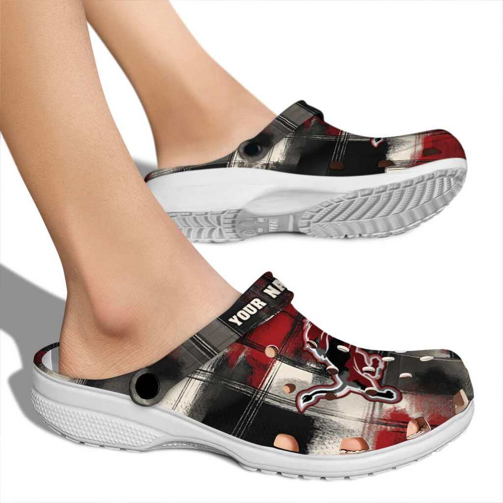 Detroit Lions Plaid Fusion Crocs Shoes For Men And Women - Image 2