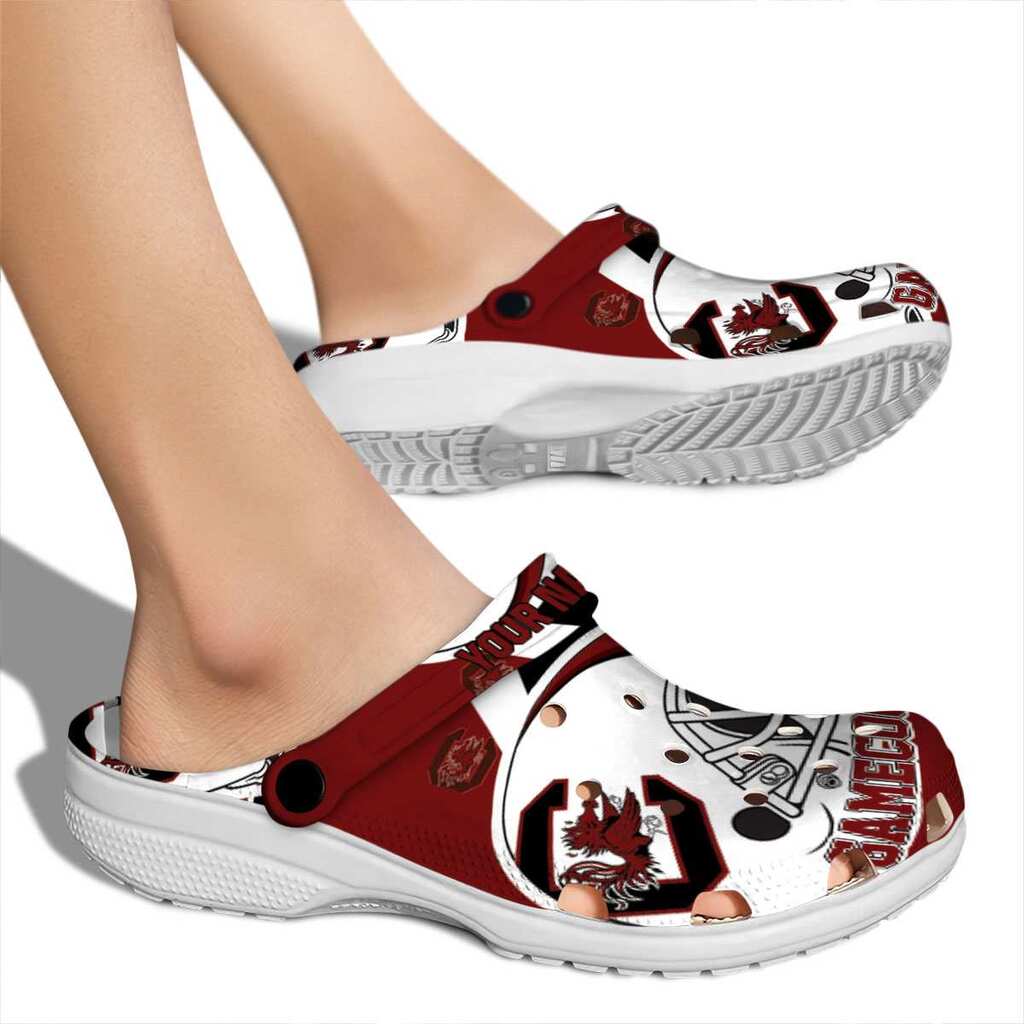 Customized South Carolina Gamecocks Football Helmet Crocs Shoes For Men And Women - Image 2