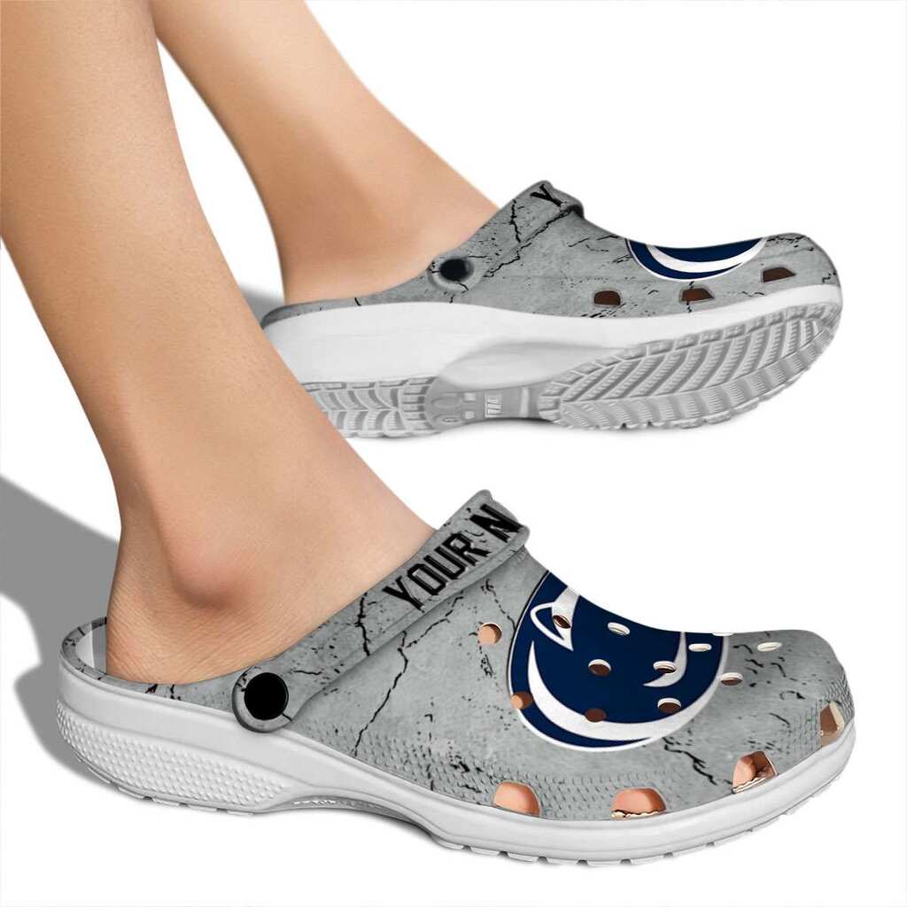 Customized Penn State Nittany Lions Cracked Texture Crocs Shoes For Men And Women - Image 2