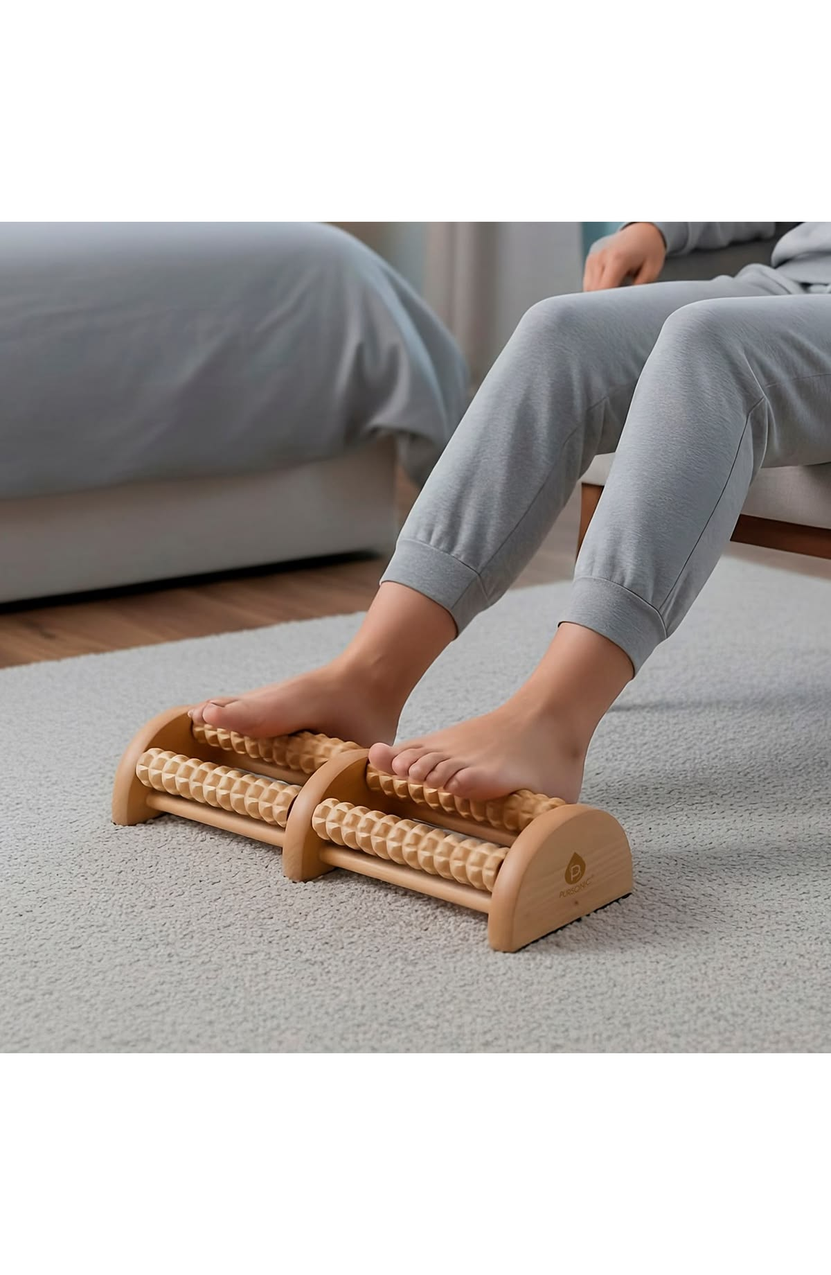 Wooden Dual Foot Massager