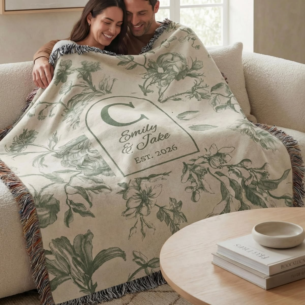 Custom Anniversary Throw Blankets
