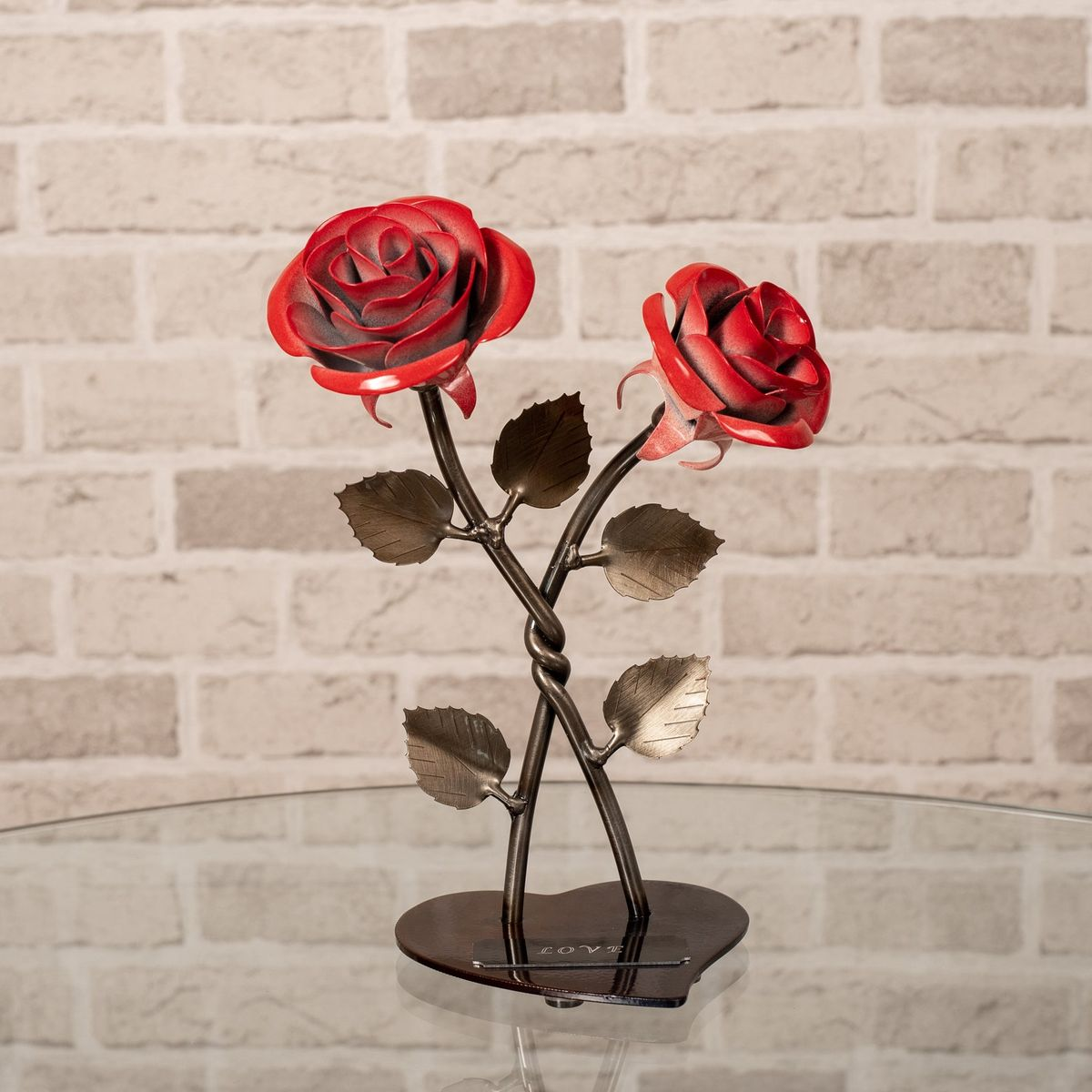 Hand-Forged Tin Rose: this unique 10th anniversary gift