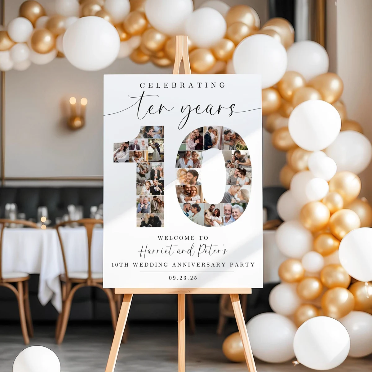 Timeline Poster 10th Anniversary Gift