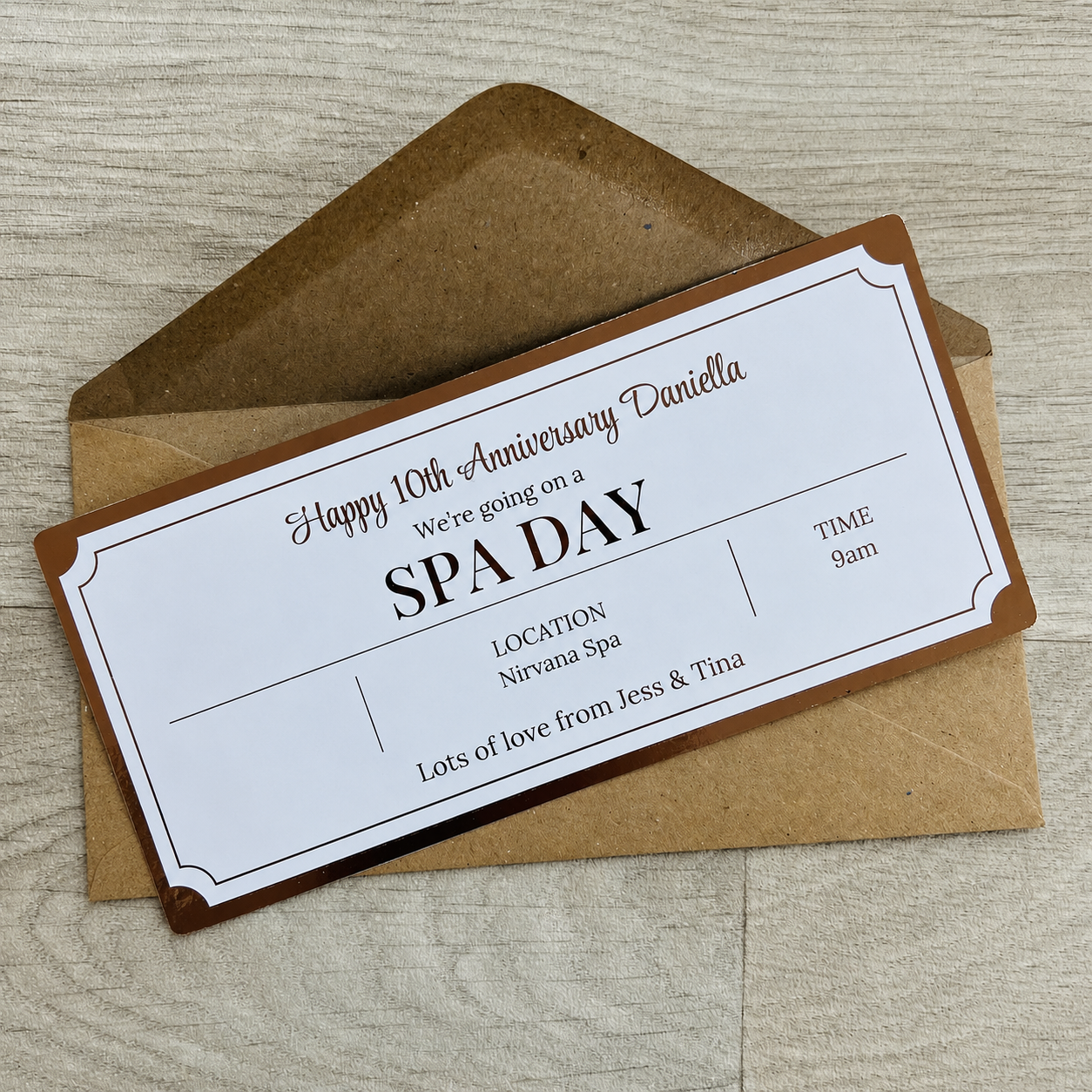A Spa Day Presented is a gift certificate