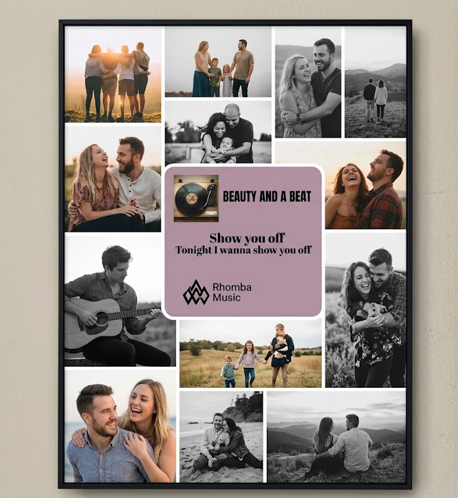Music Photo Collage Wall Art Poster