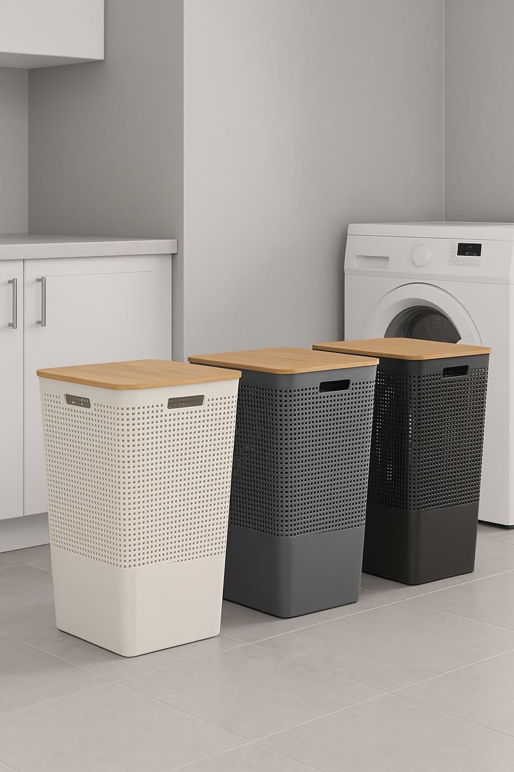 Premium Bamboo Laundry Basket