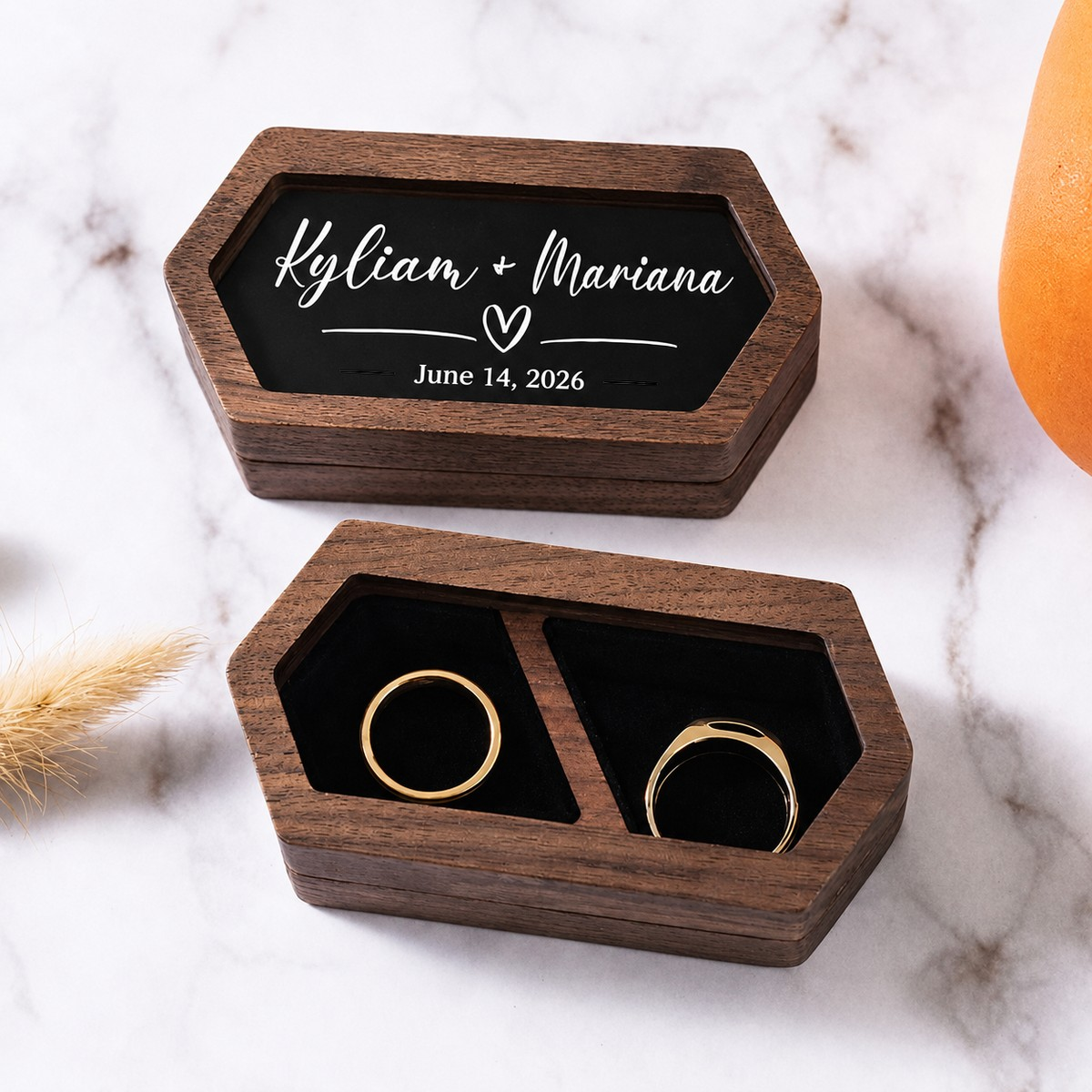 Homestorie Custom Wooden Ring Box