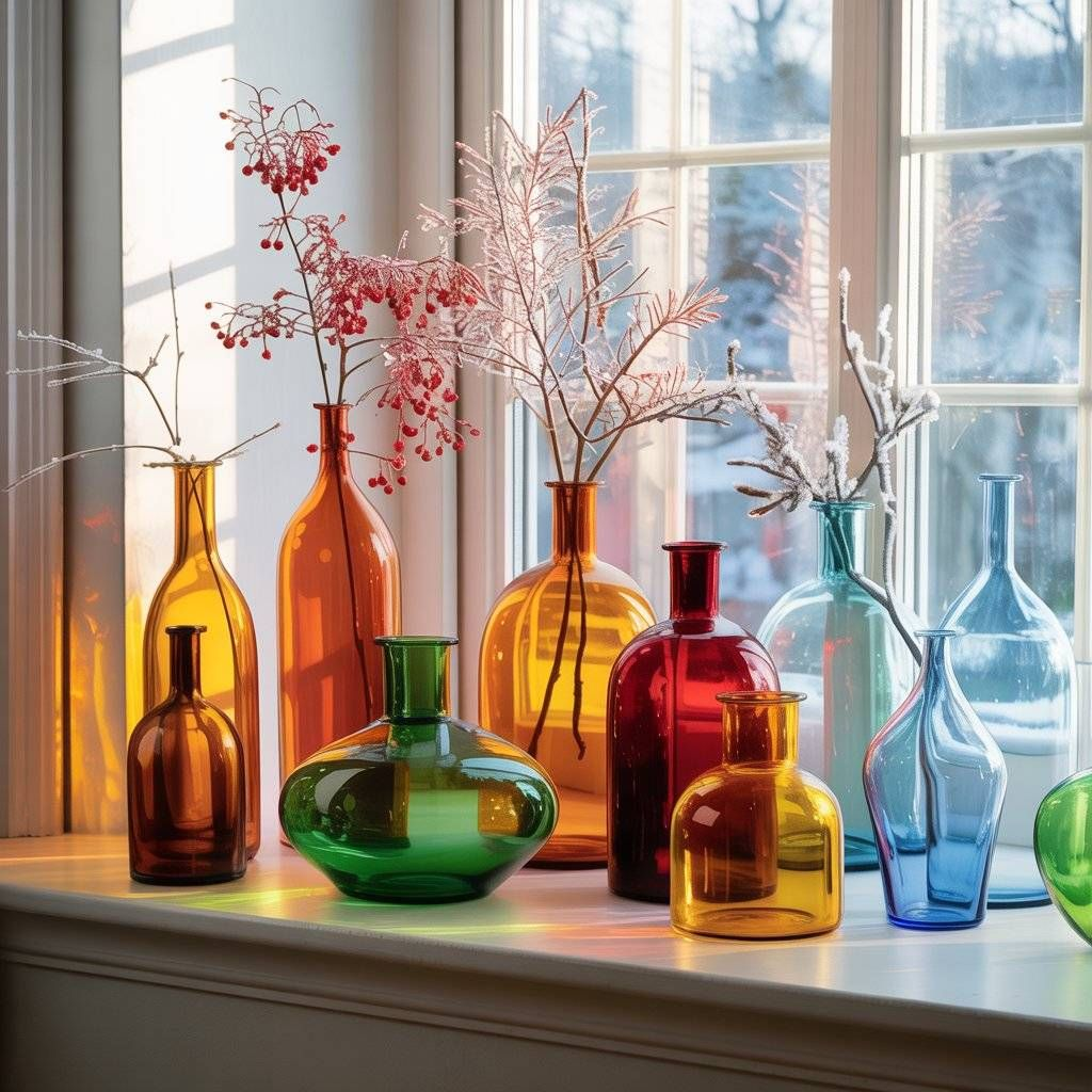Display Jewel-Bright Colored Glass
