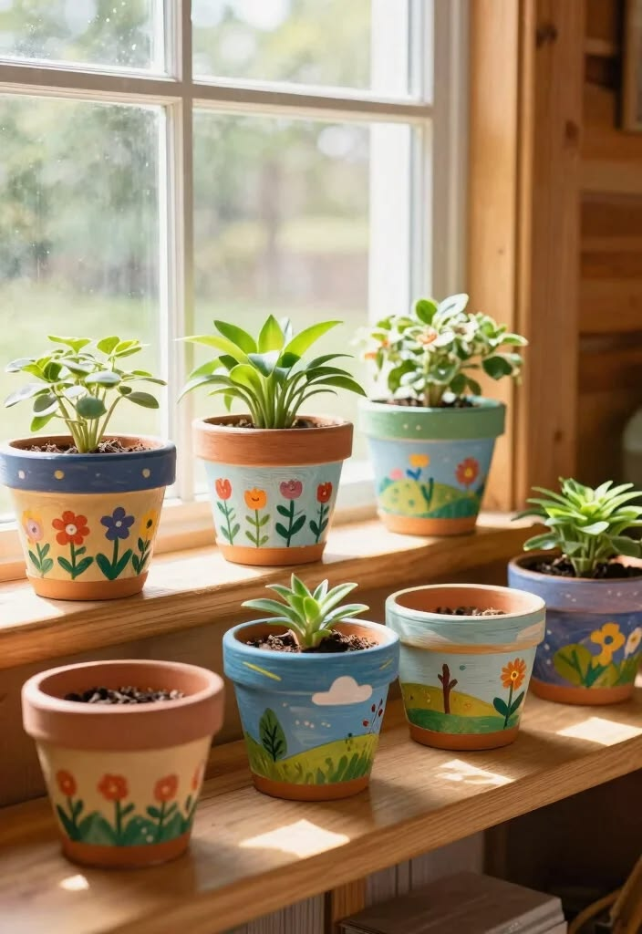 Paint and Stencil Terra Cotta Pots